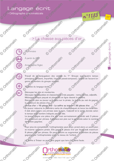Page 1 de la fiche
