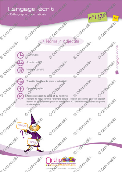 Page 1 de la fiche
