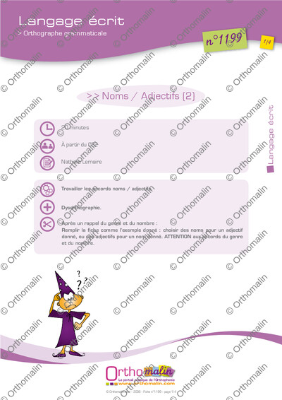 Page 1 de la fiche