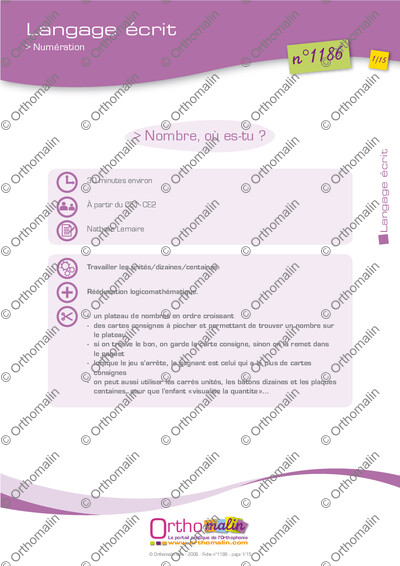 Page 1 de la fiche