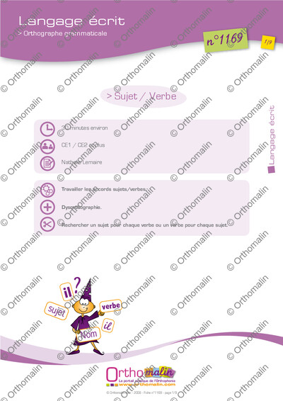 Page 1 de la fiche