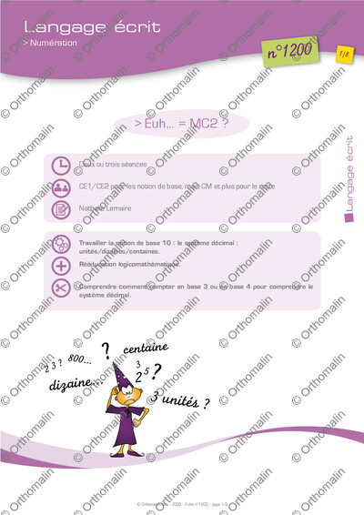 Page 1 de la fiche