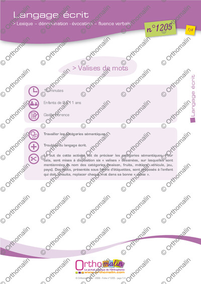 Page 1 de la fiche
