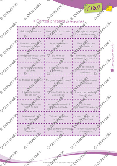 Page 11 de la fiche