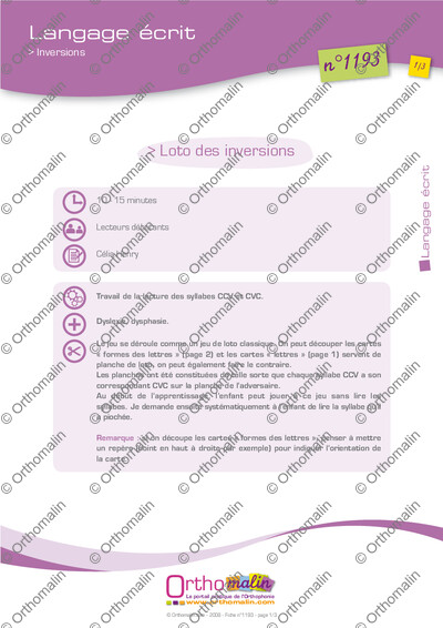 Page 1 de la fiche