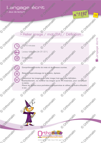 Page 1 de la fiche