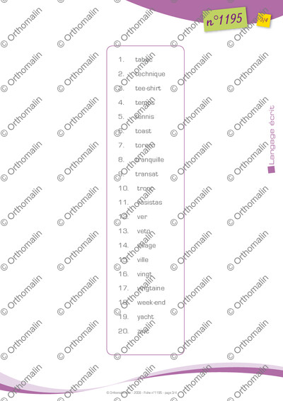 Page 3 de la fiche