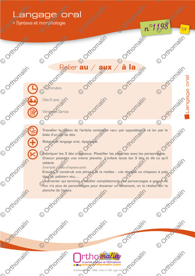 Page 1 de la fiche