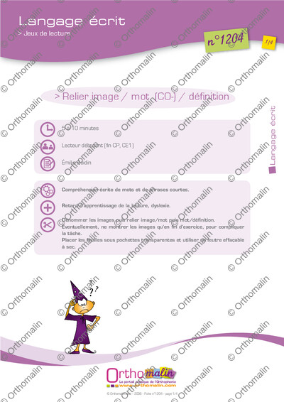 Page 1 de la fiche