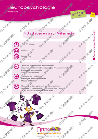Page 1 de la fiche