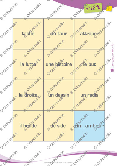 Page 5 de la fiche