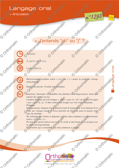Page 1 de la fiche