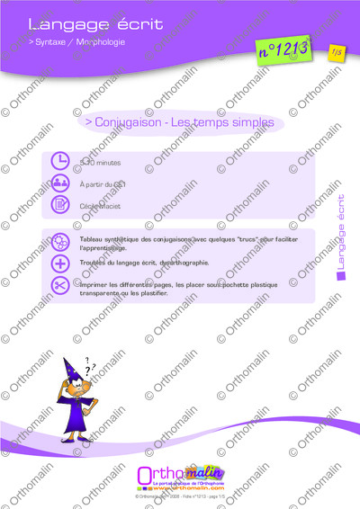 Page 1 de la fiche