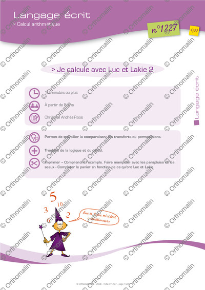 Page 1 de la fiche