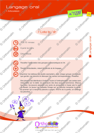 Page 1 de la fiche