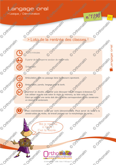 Page 1 de la fiche