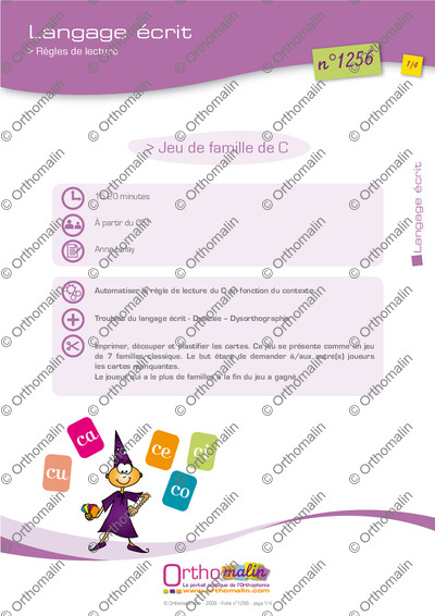 Page 1 de la fiche