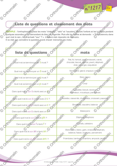 Page 2 de la fiche