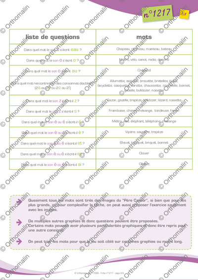 Page 3 de la fiche