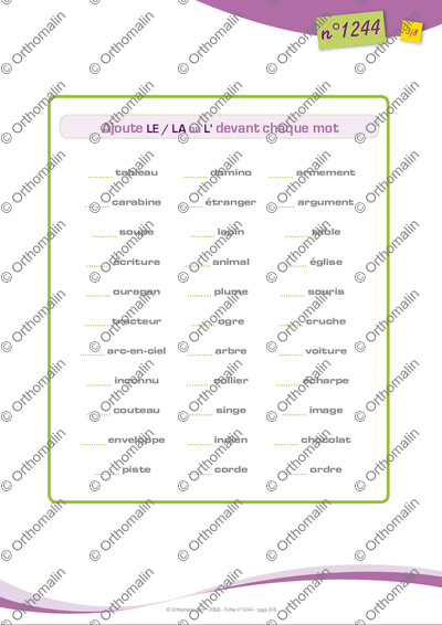 Page 3 de la fiche