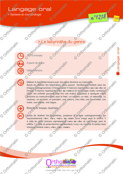 Page 1 de la fiche