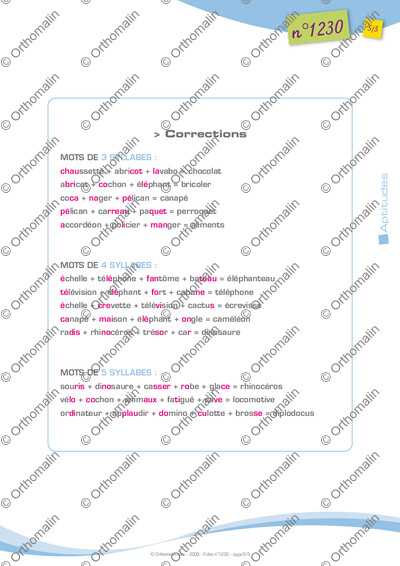 Page 5 de la fiche