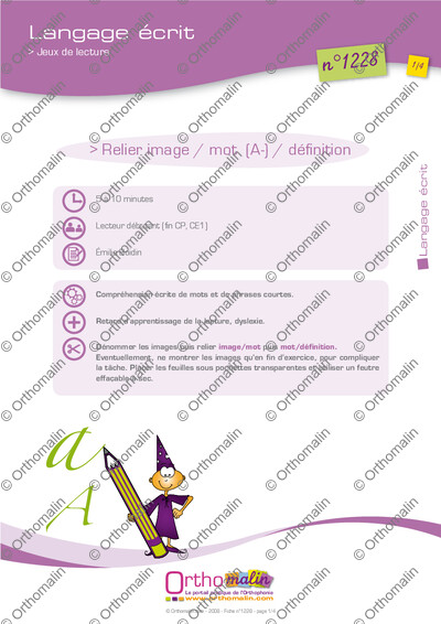Page 1 de la fiche