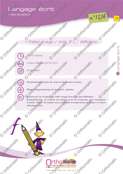 Page 1 de la fiche