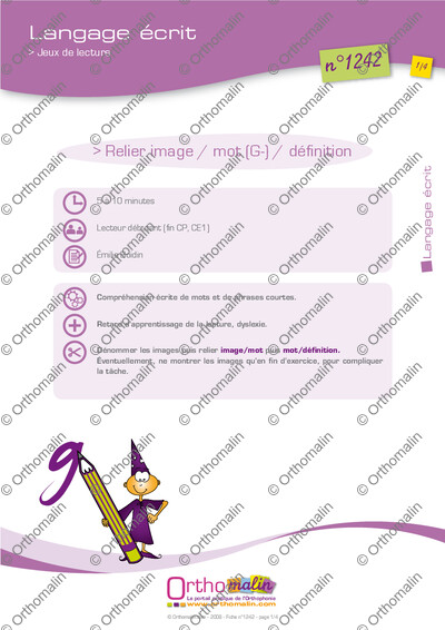 Page 1 de la fiche
