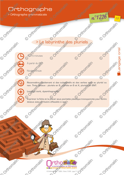 Page 1 de la fiche