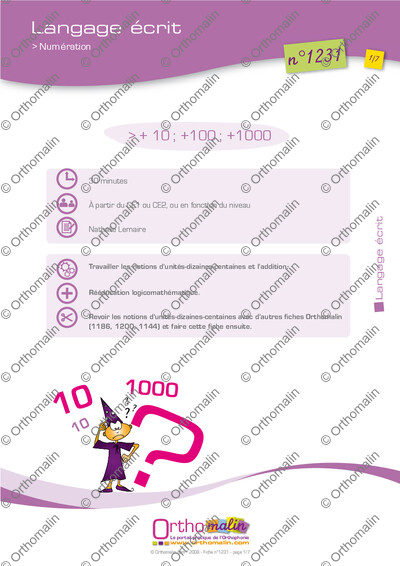 Page 1 de la fiche