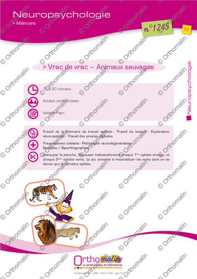 Page 1 de la fiche