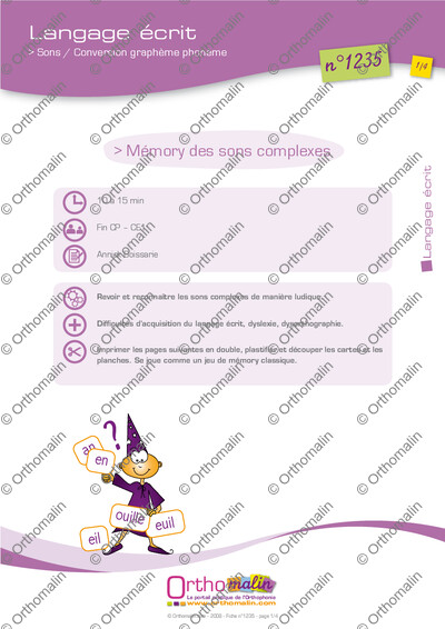 Page 1 de la fiche