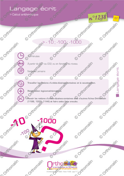 Page 1 de la fiche