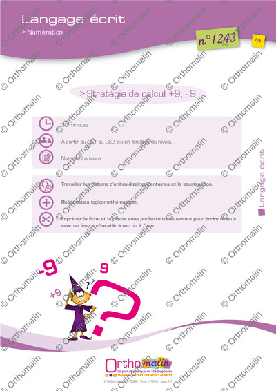 Page 1 de la fiche
