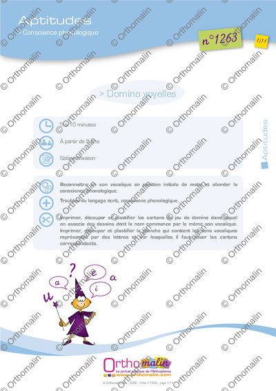 Page 1 de la fiche