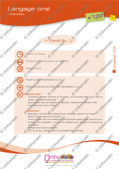 Page 1 de la fiche