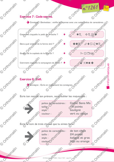 Page 5 de la fiche