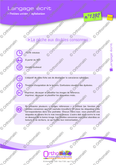 Page 1 de la fiche