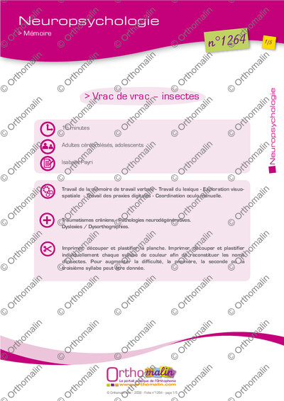 Page 1 de la fiche