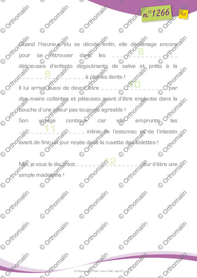 Page 5 de la fiche