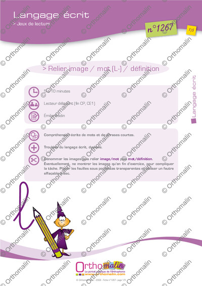 Page 1 de la fiche