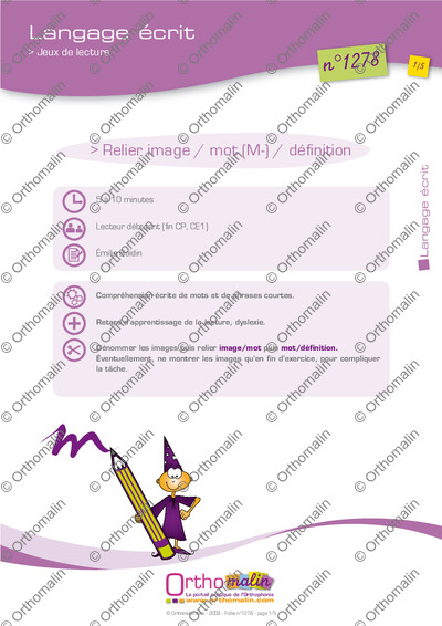 Page 1 de la fiche