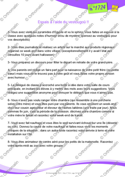 Page 10 de la fiche