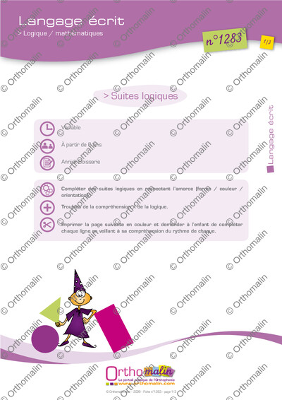 Page 1 de la fiche