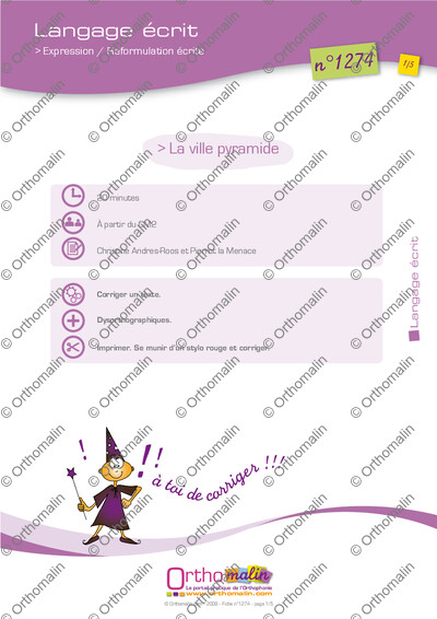 Page 1 de la fiche