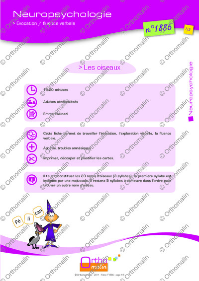 Page 1 de la fiche