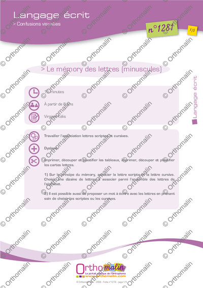 Page 1 de la fiche