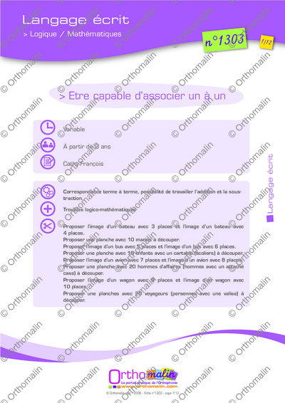 Page 1 de la fiche