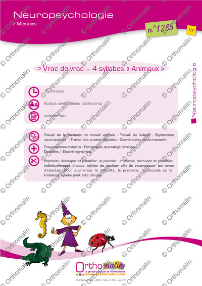 Page 1 de la fiche